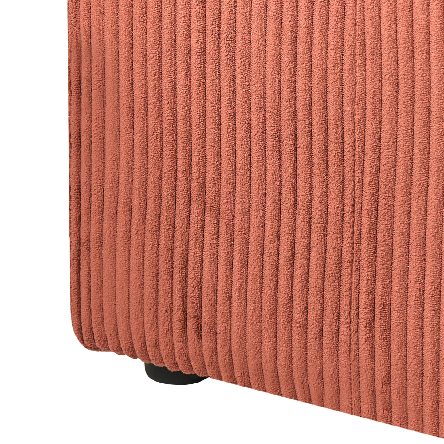 Golden Brown Corduroy Ottoman Footstool Modern Design