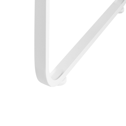 White Corner Desk 140 x 100cm Iron Legs 2 Shelves 3 Drawers