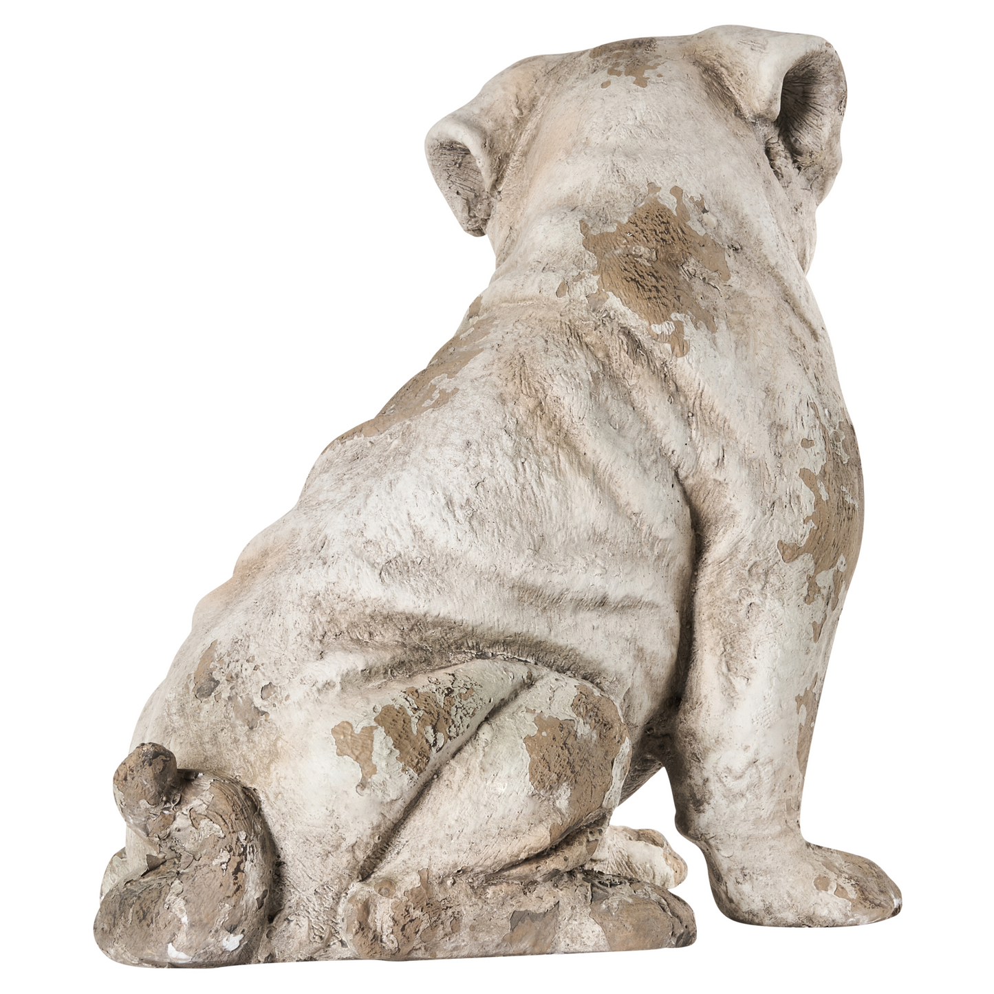 Pug Figurine Beige Distressed Finish 17 x 27 x 30cm