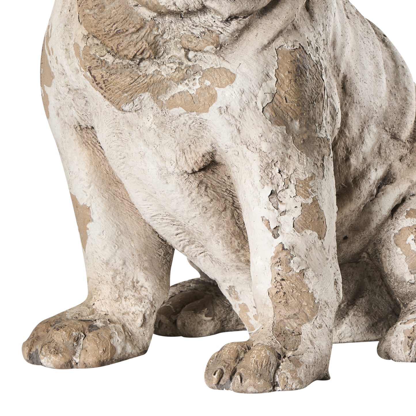 Pug Figurine Beige Distressed Finish 17 x 27 x 30cm