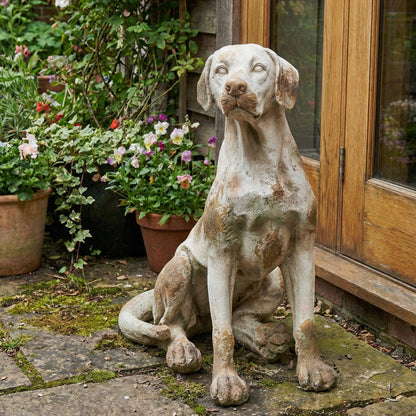Coastal Dog Garden Figurine Beige 42 x 50 x 70cm