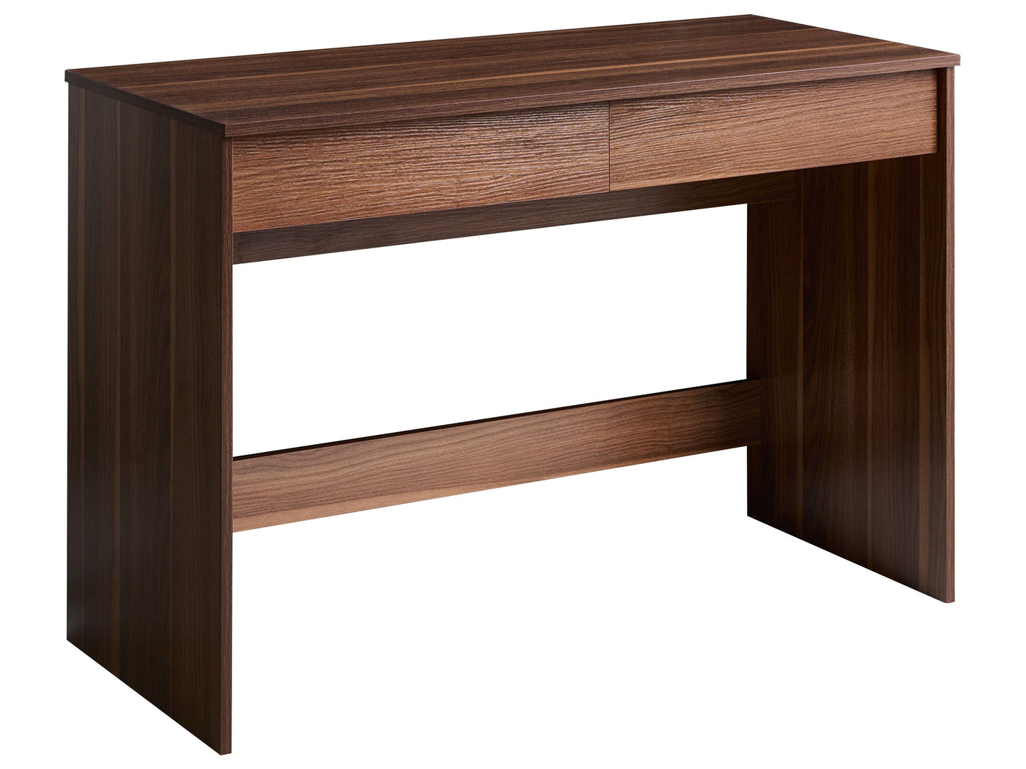 Modern Office Desk 110 x 50cm Dark Brown With Two Drawers