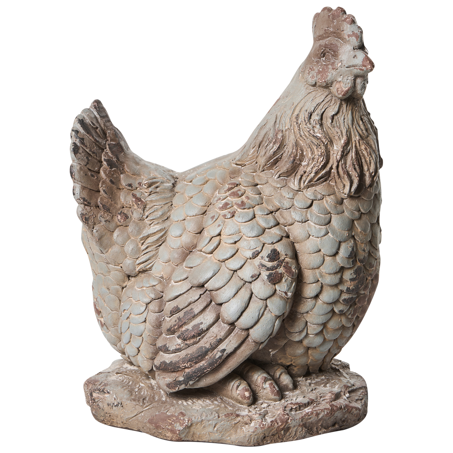 Beige Chicken Figurines Set Of 2