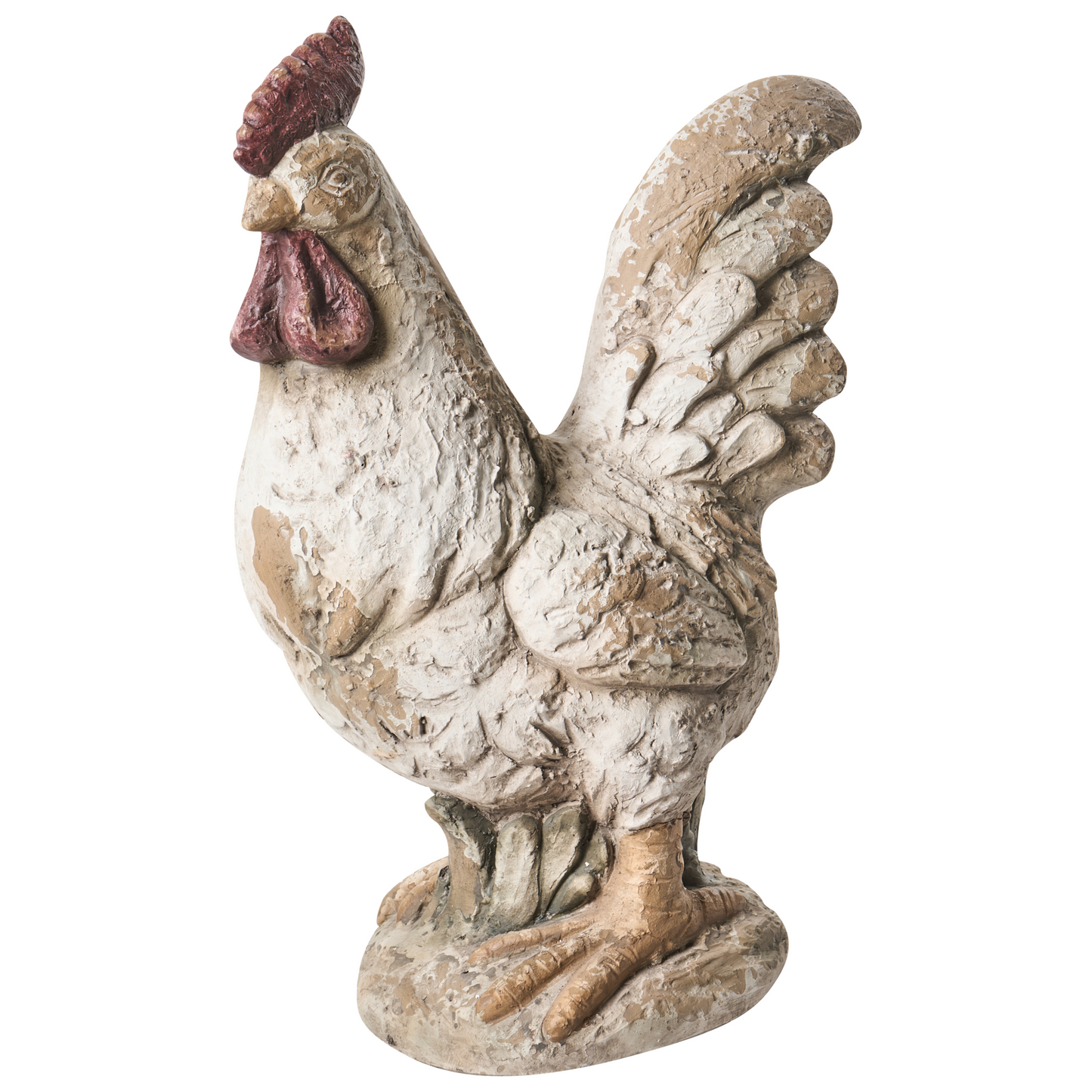 Beige Chicken Figurines Set Of 2