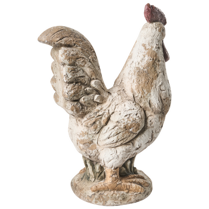 Beige Chicken Figurines Set Of 2