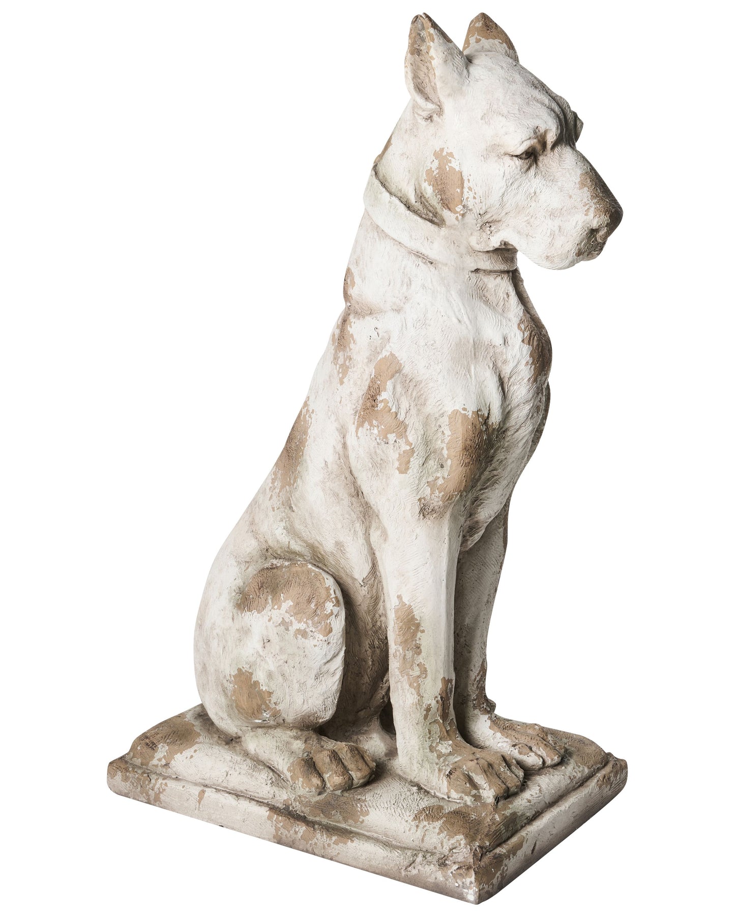 Garden Dog Figurine Beige Outdoor Statue 30 x 46 x 81cm
