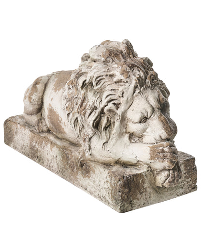Beige Lion Garden Figurine 23 x 64 x 38cm Decorative Accent