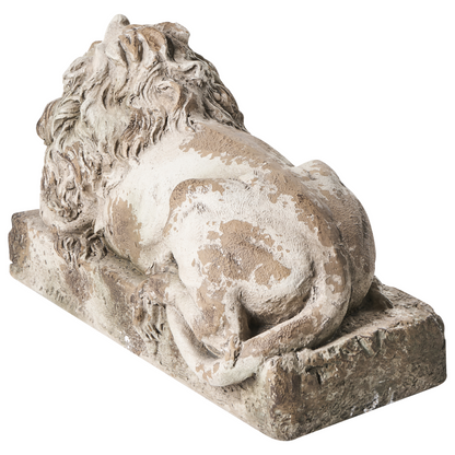 Beige Lion Garden Figurine 23 x 64 x 38cm Decorative Accent