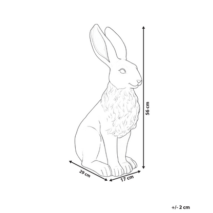 Outdoor Garden Rabbit Figurine Beige 17 x 29 x 56cm