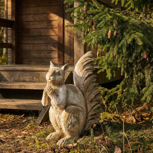 Squirrel Garden Figurine Beige 20 x 41 x 45cm