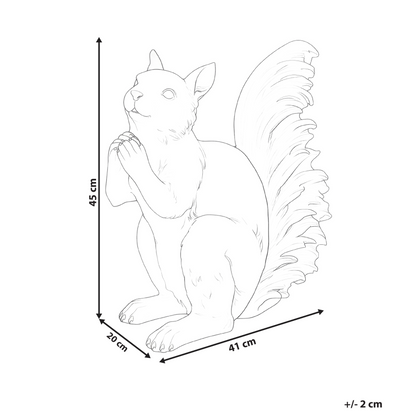 Squirrel Garden Figurine Beige 20 x 41 x 45cm