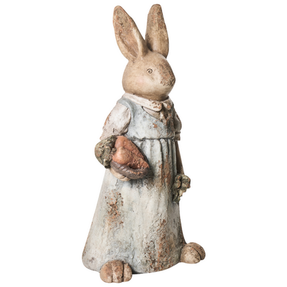 Set Of 2 Multicolor Rabbit Garden Figurines