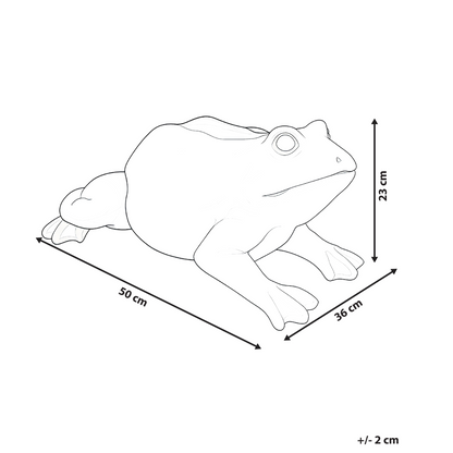Frog Garden Figurine Beige 36 x 50 x 23cm Outdoor Accent