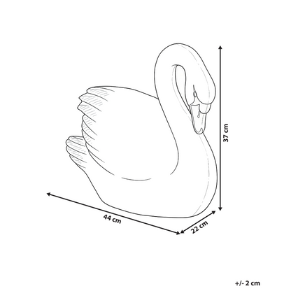 Swan Garden Figurine Beige 22 x 44 x 37cm
