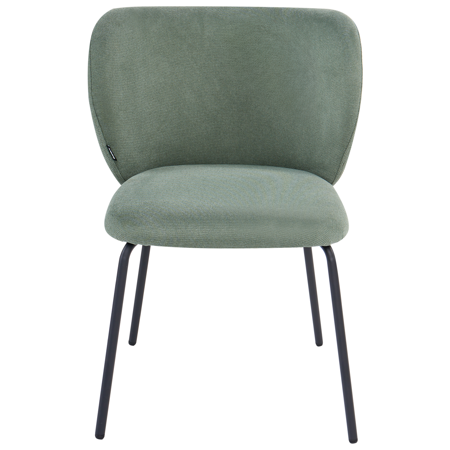 Light Green Set Of 2 Retro Dining Chairs With Metal Base