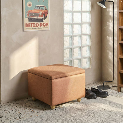 Storage Pouffe Golden Brown Water Repellent Finish