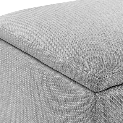 Storage Pouffe Light Grey Water Repellent With Lift Lid