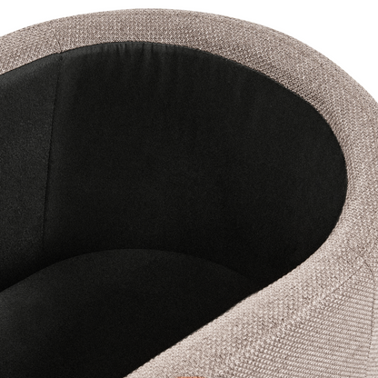 Storage Bench Beige Fabric Water-Repellent Upholstered Ottoman With Storage