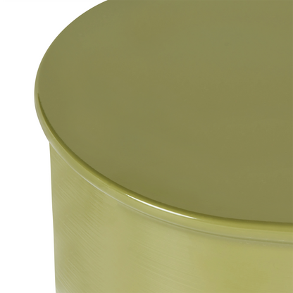 Moderno Accent Side Table Olive Green Iron Painted Living Room