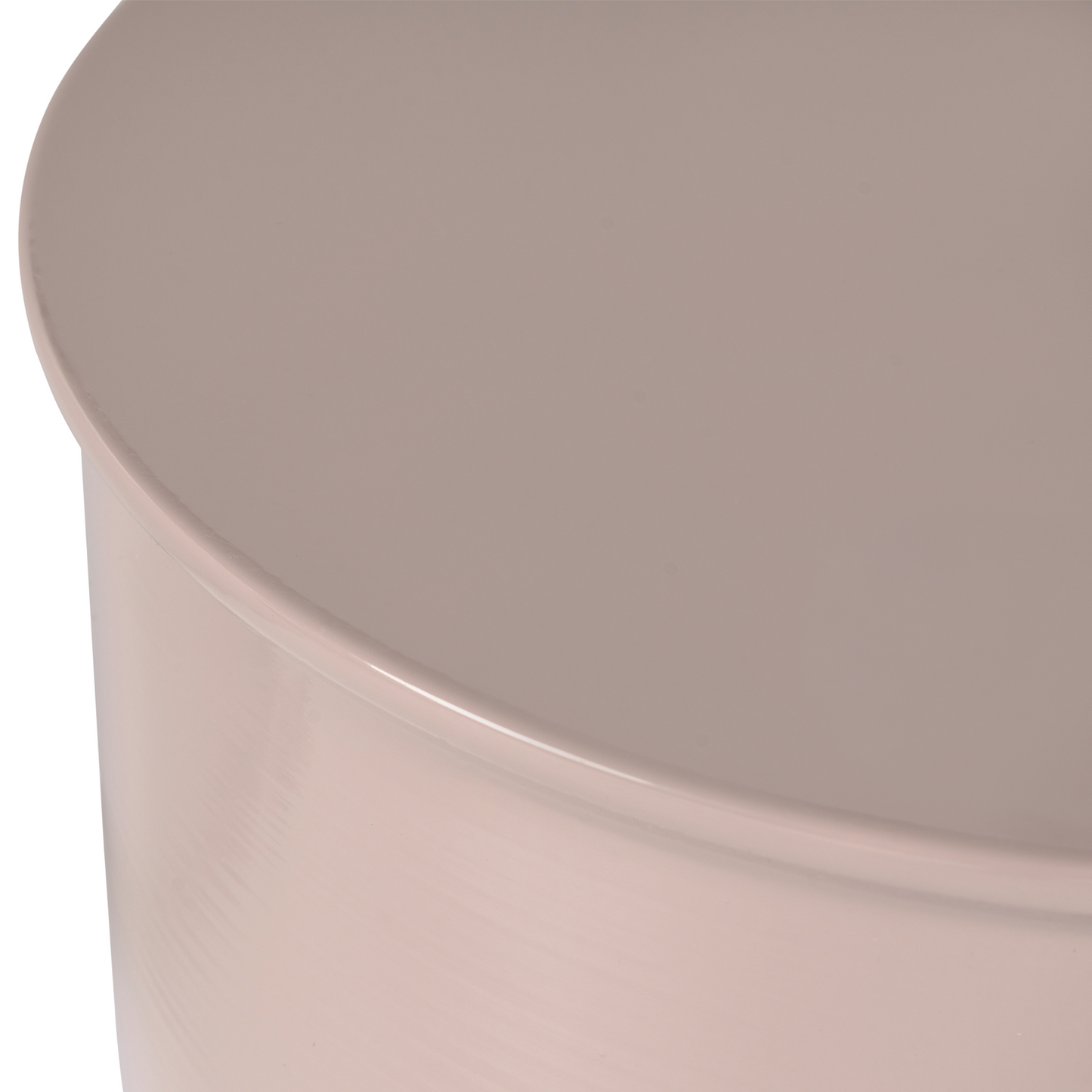Accent Side Table Light Beige Iron Painted
