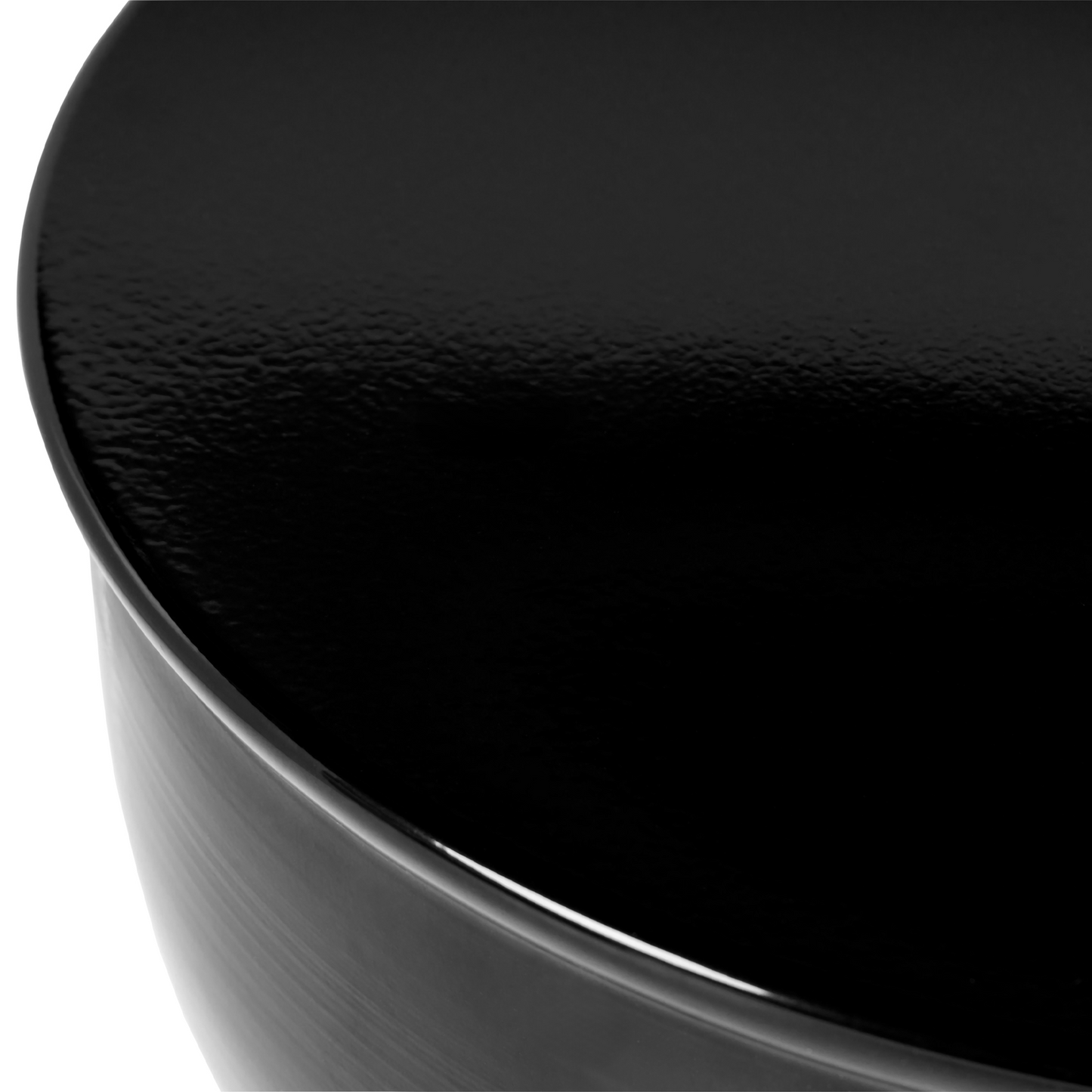 Accent Black Iron Painted Side Table For Living Room And Bedroom With Minimalist Contemporary Design