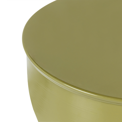 Home Olive Green Iron Accent Side Table For Living Room And Bedroom Minimalist Durable Indoor Use