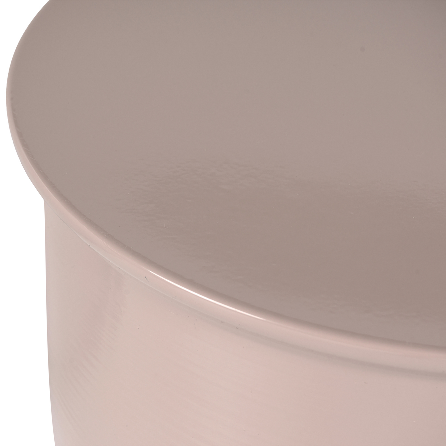 Accent Side Table Light Beige Iron Painted Indoor Living Room Bedroom