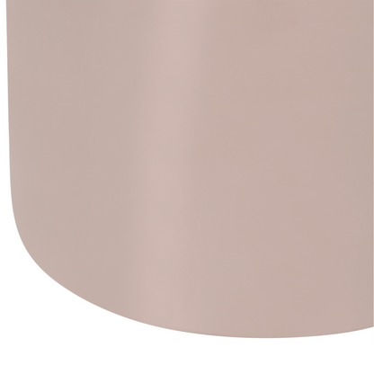Accent Side Table Light Beige Iron Painted Indoor Living Room Bedroom