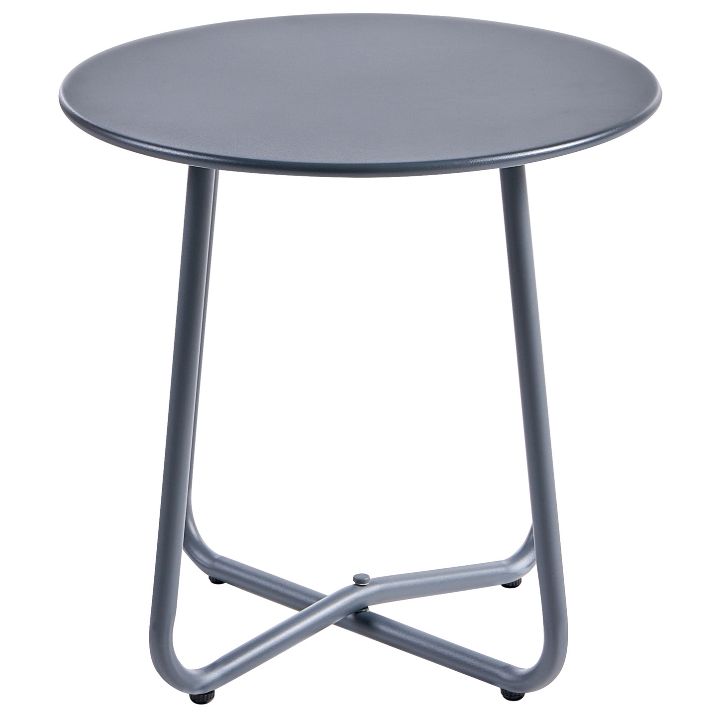 Lounge Set Dark Grey Steel Frames 2 Seater Chairs And Table