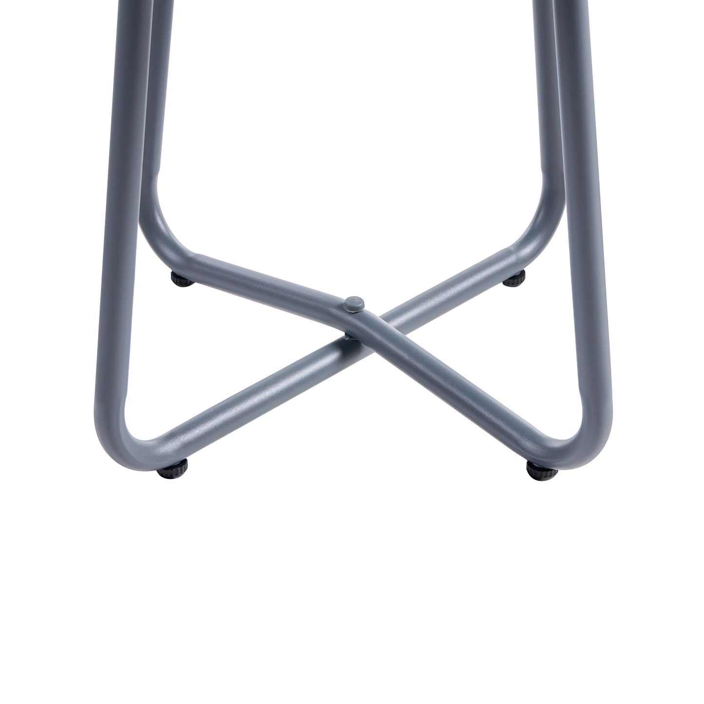 Lounge Set Dark Grey Steel Frames 2 Seater Chairs And Table