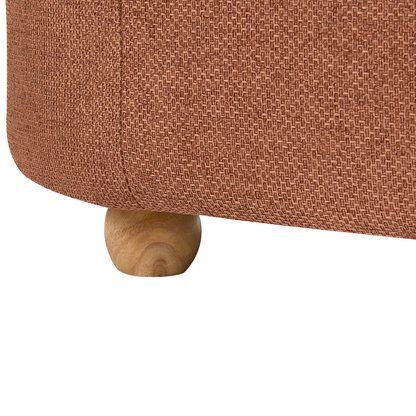 Golden Brown Fabric Storage Bench With Underseat Storage