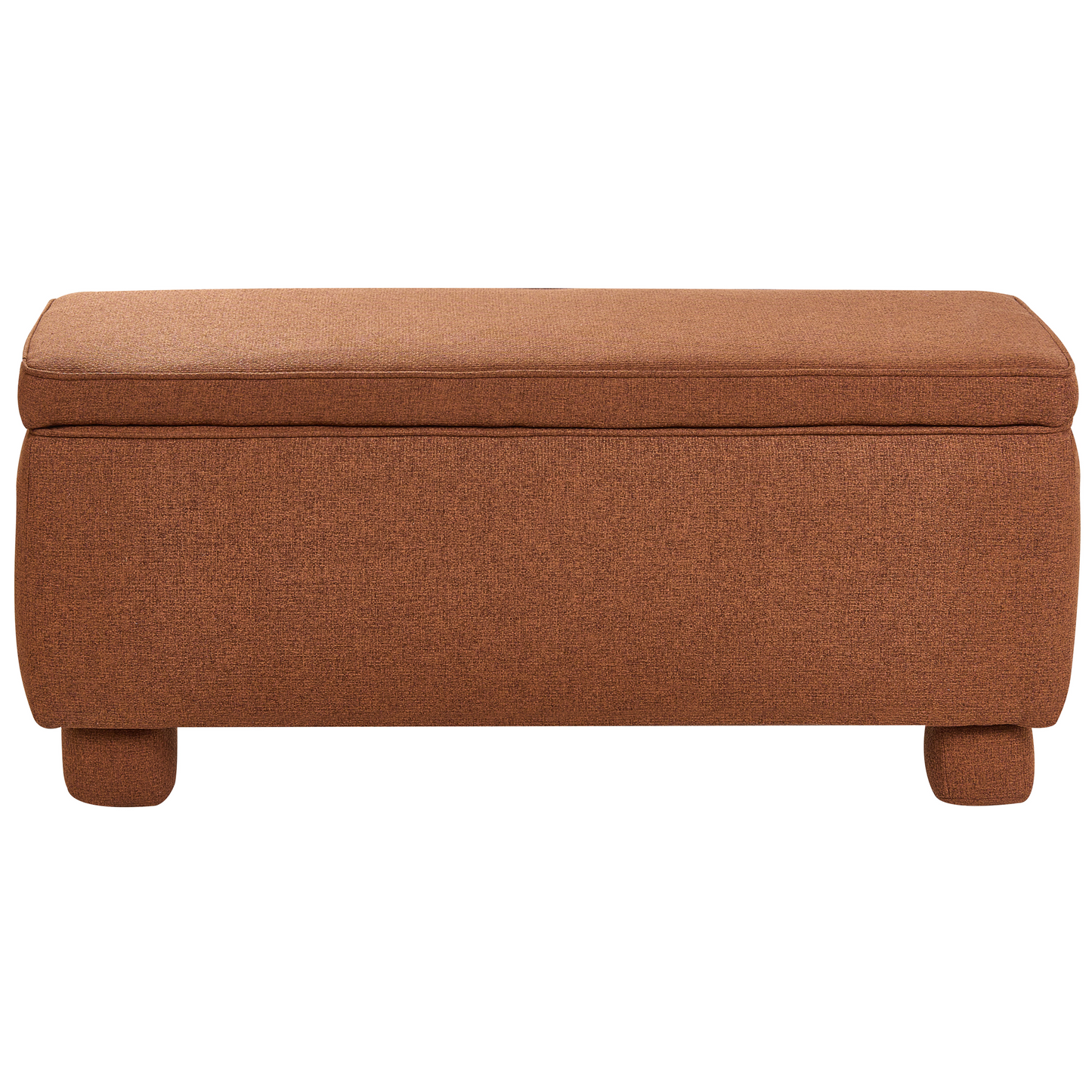 Storage Bench Lift Up Top Golden Brown Fabric Wooden Legs