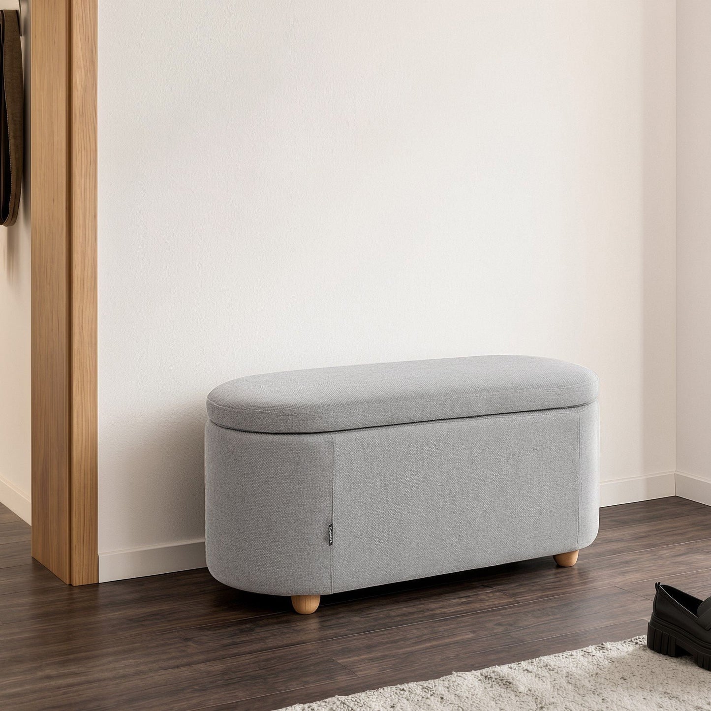 Light Grey Water Repellent Storage Bench
