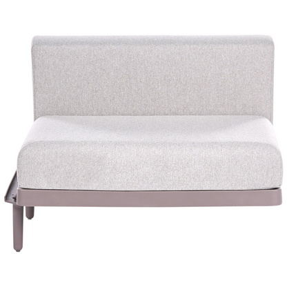 Garden Sofa Extension Module Taupe Armless Outdoor Cushions