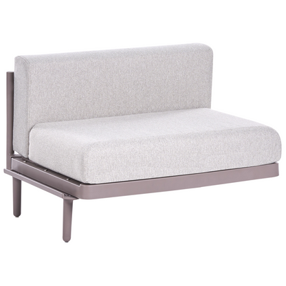 Garden Sofa Extension Module Taupe Armless Outdoor Cushions