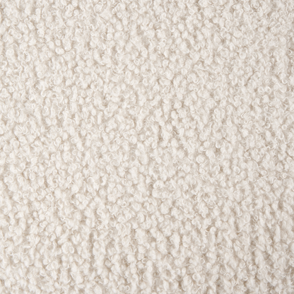 Ottoman Boucle Square Footstool Off-White Mid-Century