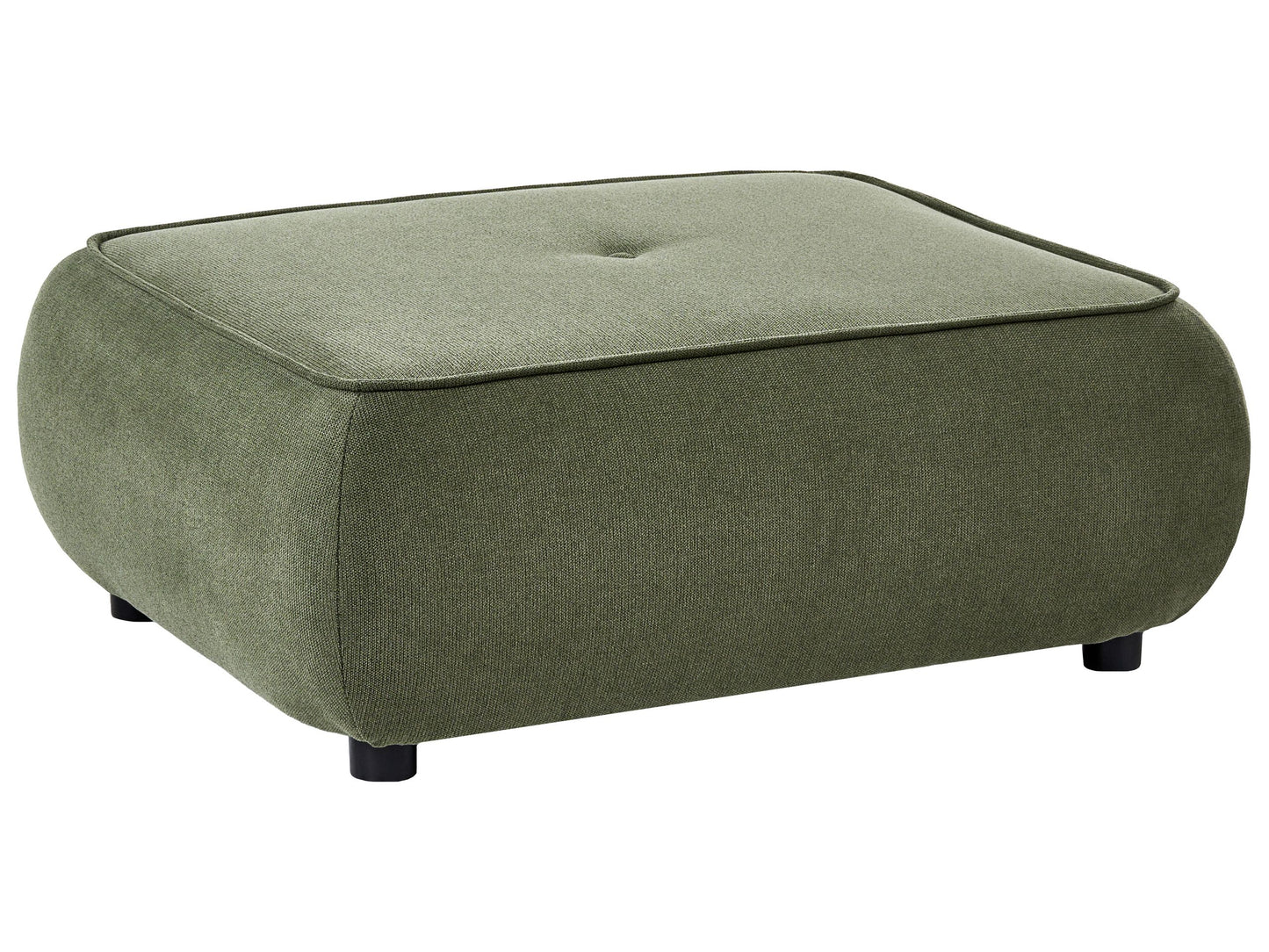 Green Ottoman Square Footstool Water Repellent Upholstery