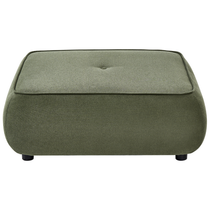 Green Ottoman Square Footstool Water Repellent Upholstery
