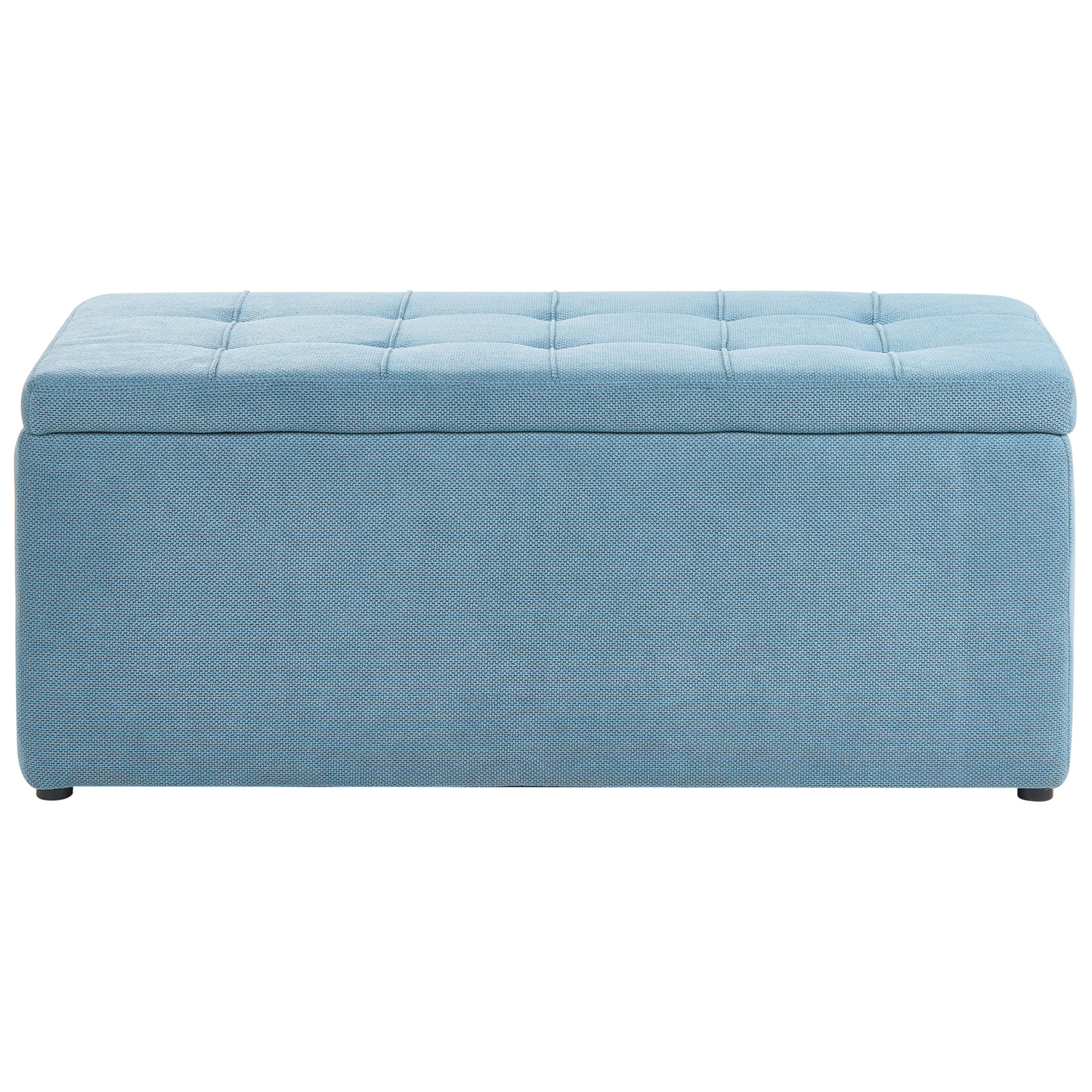 Home Blue Storage Ottoman 100 x 42 x 40cm Water Repellent Fabric