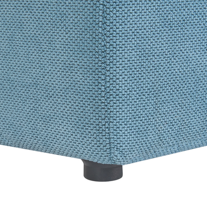 Home Blue Storage Ottoman 100 x 42 x 40cm Water Repellent Fabric