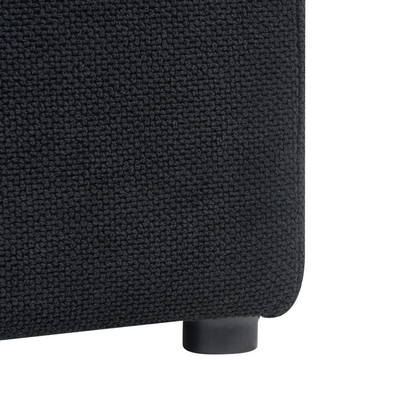 Storage Ottoman Black 100 x 42 x 40cm Polyester Footstool