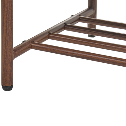Taupe Water-Repellent Storage Bench Lift Top Metal Legs