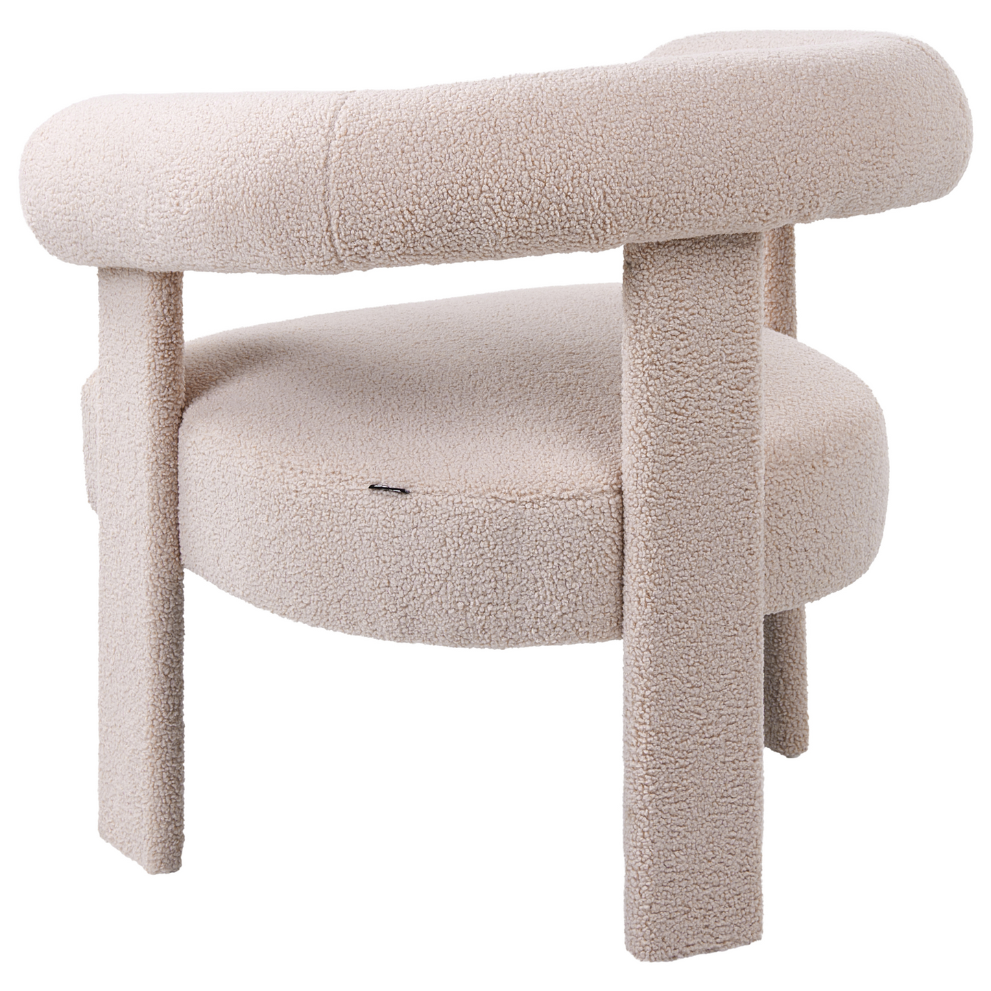 Aura Home Armchair Light Beige Boucle Upholstery Retro Design