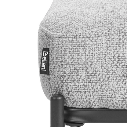 Grey Fabric Upholstered Shoe Bench With Shelf 100 x 36cm