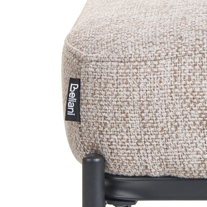 Beige Fabric Shoe Bench 100 x 36cm With Padded Seat
