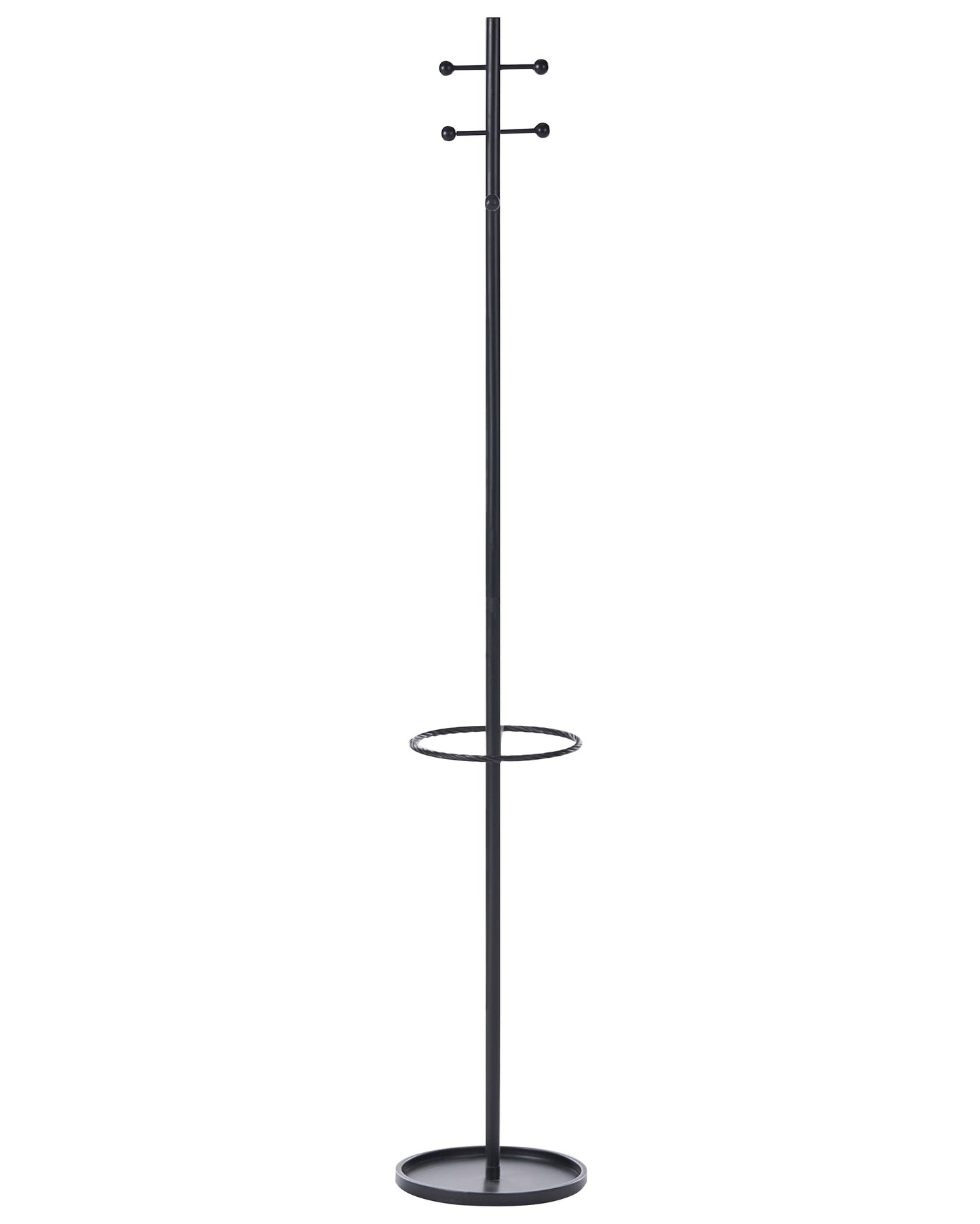 Coat Rack Black Steel 180cm Freestanding Umbrella Stand