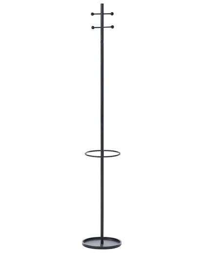 Coat Rack Black Steel 180cm Freestanding Umbrella Stand