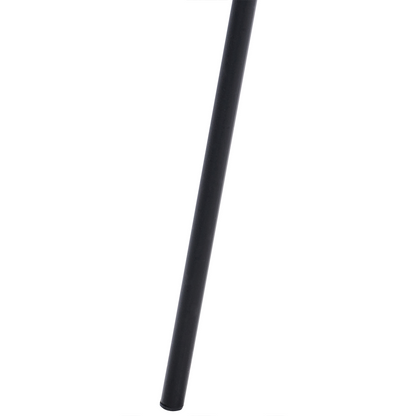 Coat Rack Black Steel 176cm Tripod Wooden Accents 6 Hooks