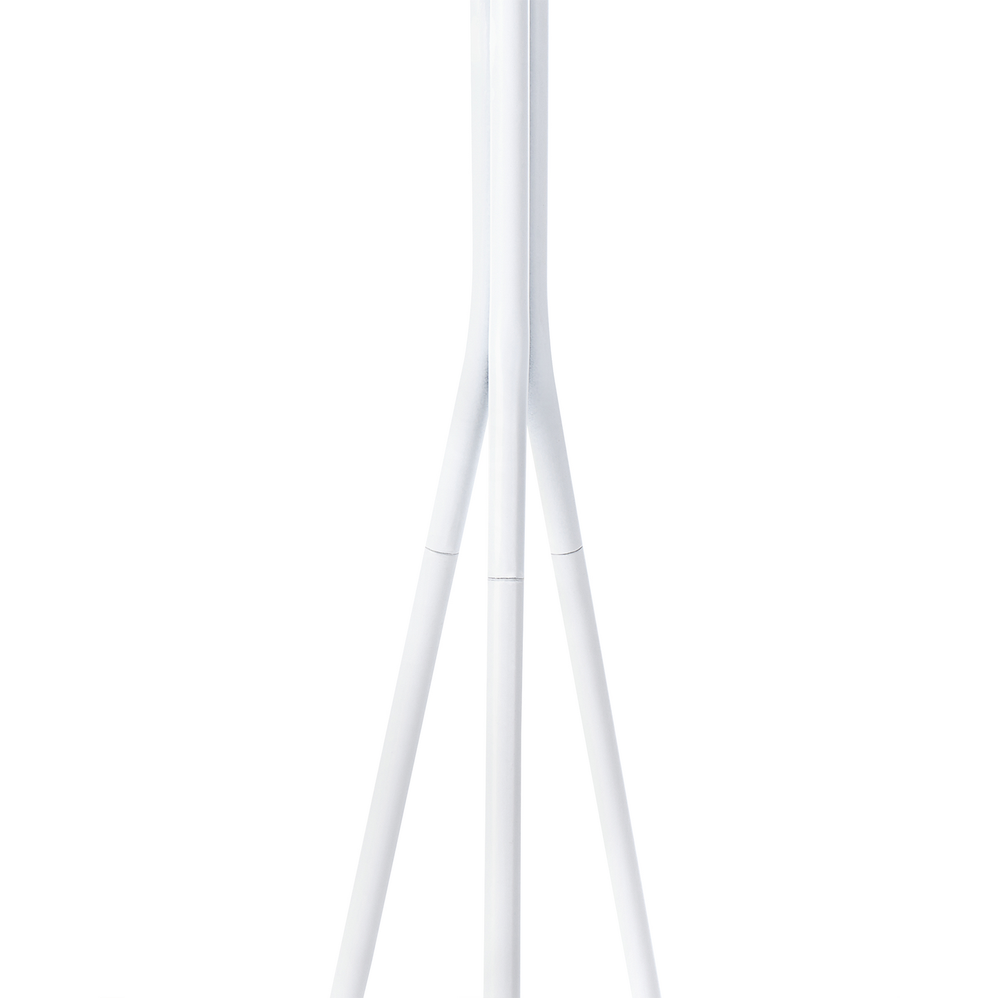 Coat Rack White Steel Freestanding 176 Centimeters With Six Hooks Wooden Accents Modern Hallway