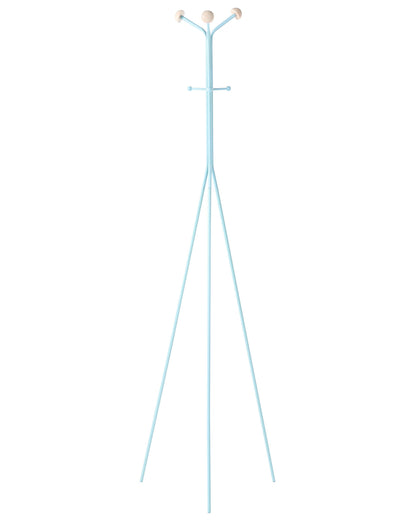 Coastline Coat Rack 176cm Light Blue Steel Freestanding 6 Hooks